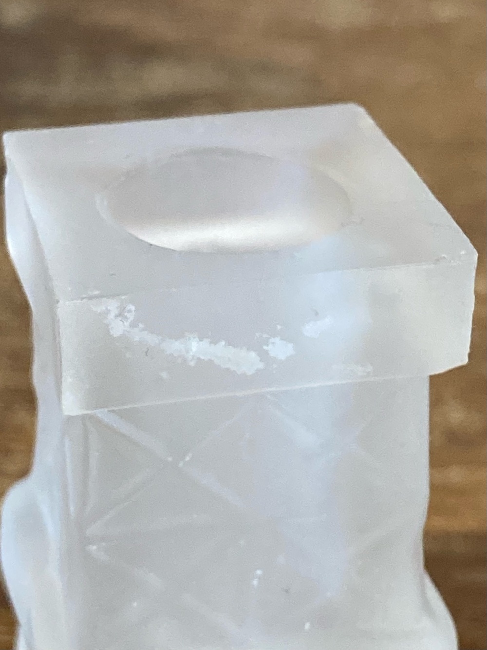 Frosted Glass Chimney (??) 1 3/4” Tall - Picture 7 of 11